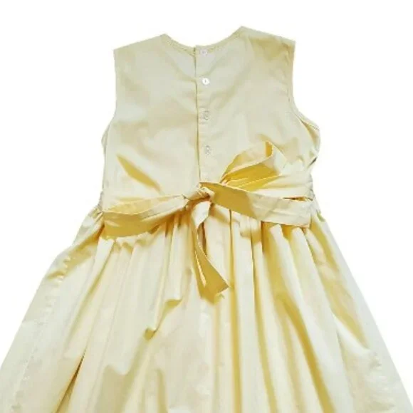 Rare Editions Yellow Smocked Dress Size 12 - Picture 5 of 5
